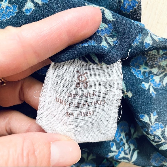 FIGUE 100% silk off shoulder Pom Pom blouse - Picture 12 of 12